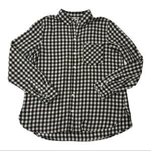 Old Navy "The Classic Shirt" Gingham Button Down - Black/White - Large